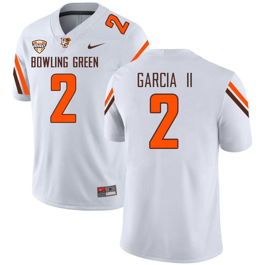 Men #2 RJ Garcia II Bowling Green Falcons College Football Jerseys Stitched-White